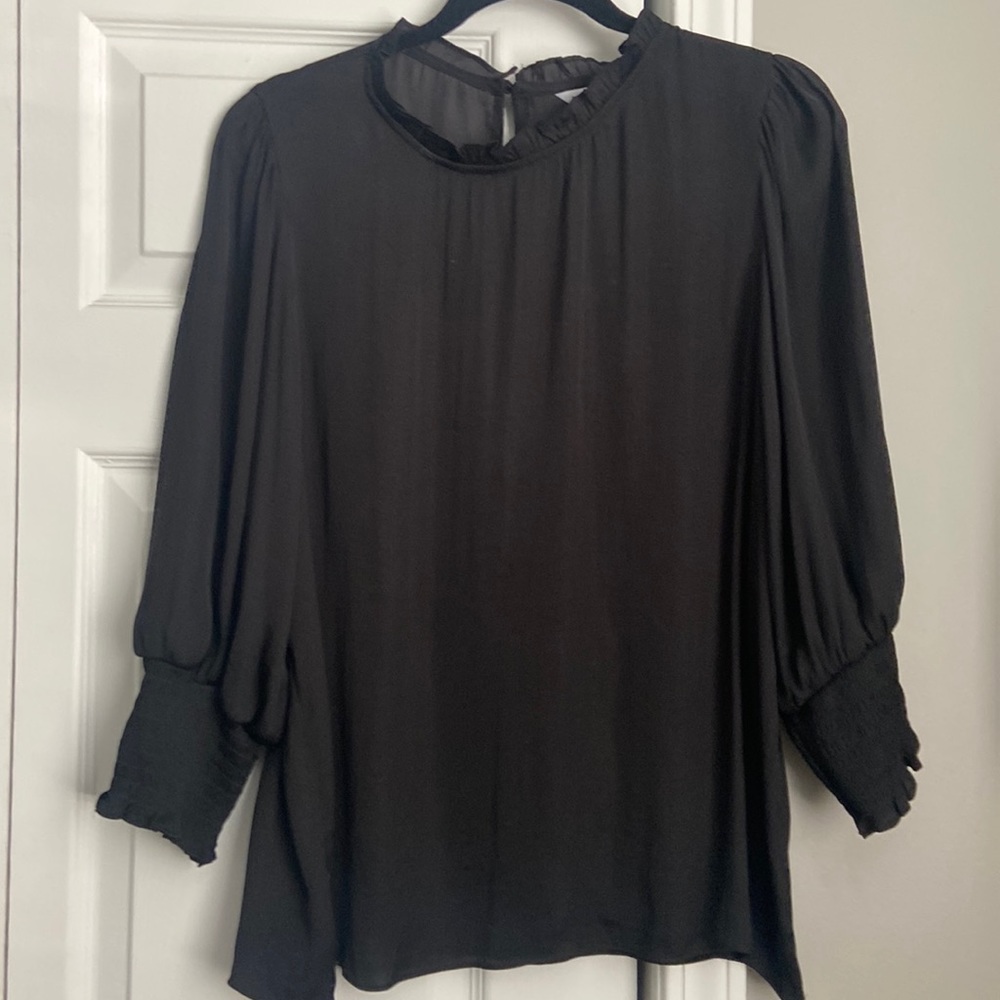Naked zebra black 3/4 sleeve loose top Sz small